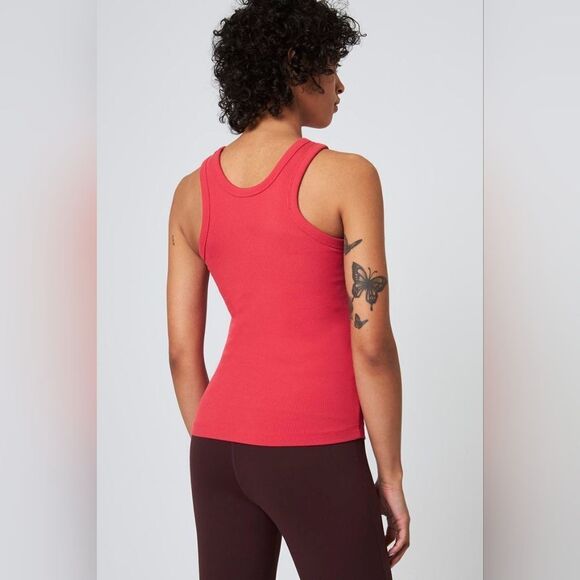 NWT MPG Sport Poise High Neck Ribbed Tank Top in Shale - Picture 12 of 16